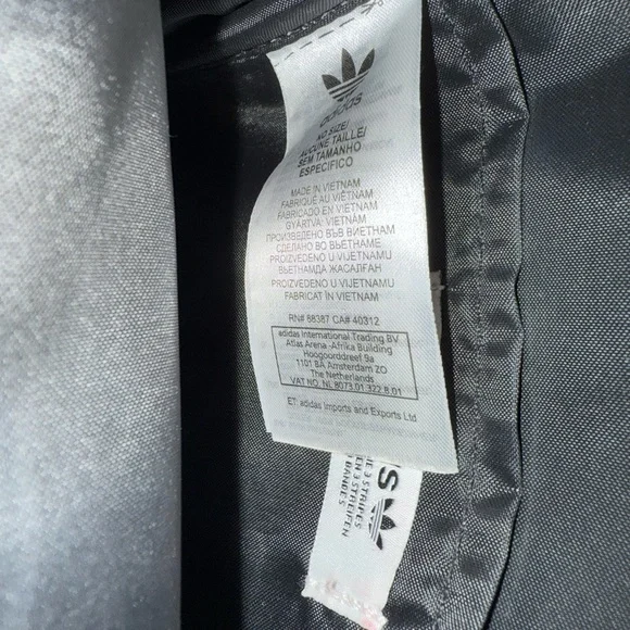 Adidas Vegan Leather Crossbody Bag Black - Picture 5 of 9